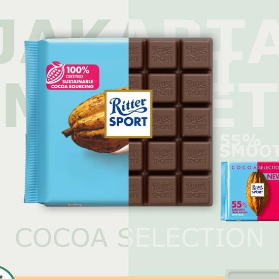 Jual Ritter Sport Cocoa Selection Dark Chocolate 55% 81% 61% 74% Coklat ...