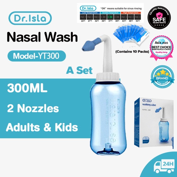 Jual Terlaris Dr.Isla Nasal Wash Cleaner Spray Nasal Irrigator Neti Pot ...
