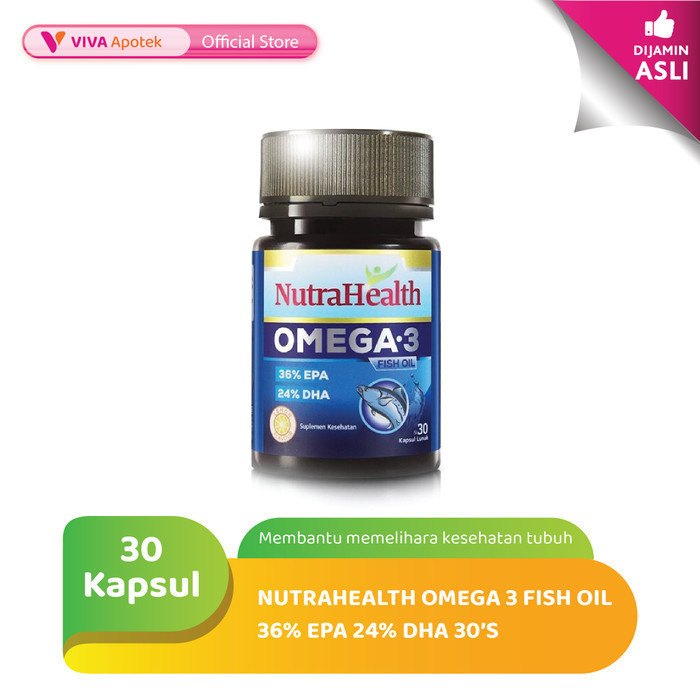 Jual Nutrahealth Omega 3 Fish Oil 36% EPA 24% Suplemen Makanan (30 ...