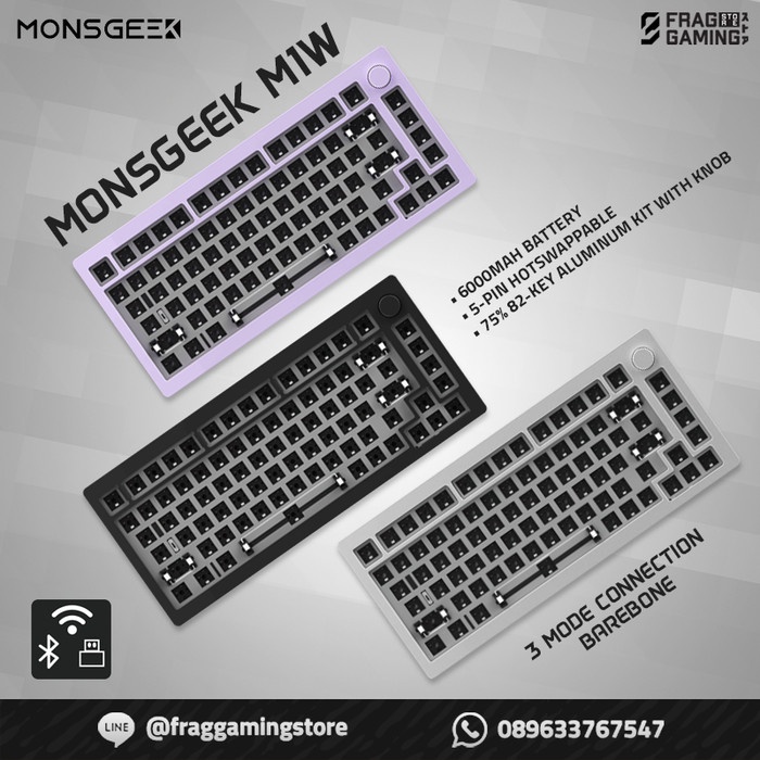 Jual Monsgeek M1W / M1 3 Mode Connection Alumunium Case Mechanical