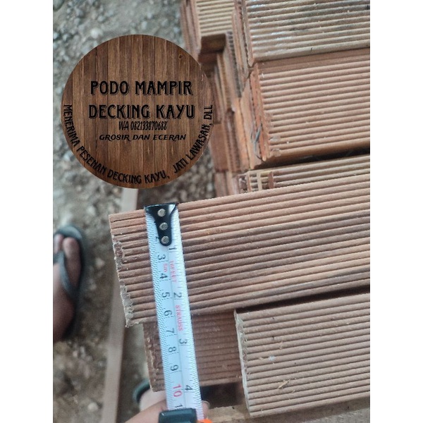 Jual Decking Kayu Bengkirai 100cm Batangan Papan Lantai dan Pagar