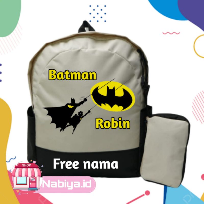 Jual TAS RANSEL BACKPACK ANAK SEKOLAH COSTUME GAMBAR BATMAN DAN ROBIN ...