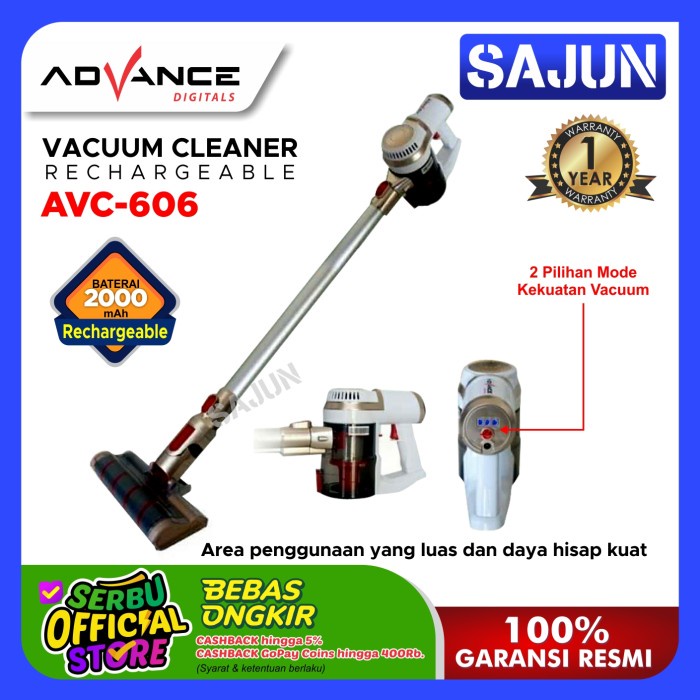 Jual Advance Vacuum Cleaner Avc606 Portable Rechargeable Avc606