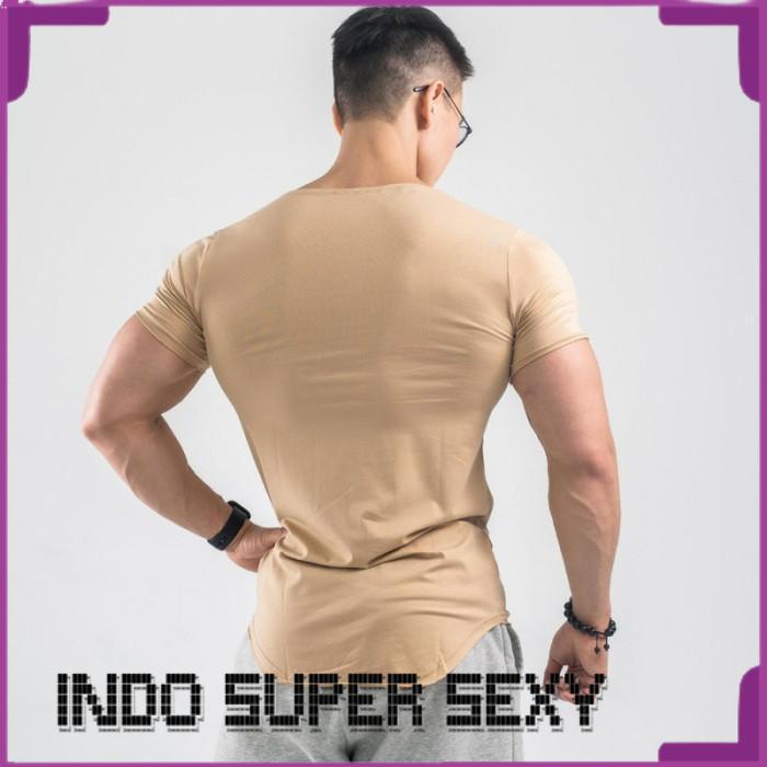 Jual Sand Nude Colour Muscle Tee Shirt Tight Fit Good Quality Best