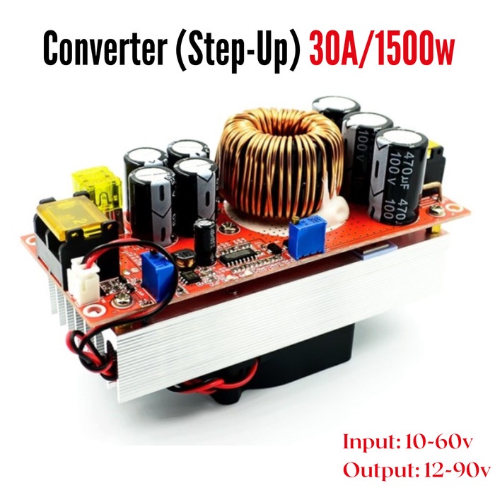 Jual Step Up 30a 1500w Boost Converter Dc To Dc 10 60v To 12 90v Buck Modul Shopee Indonesia 3239