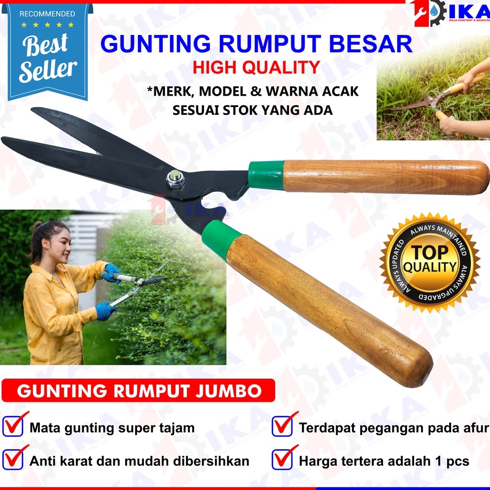 Jual Rekomendasi Gunting Rumput Gagang Kayu LOKAL Taman Kebun Dahan