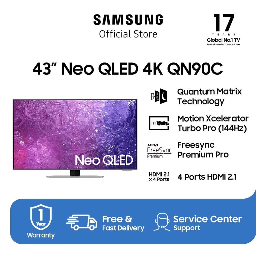 Jual Samsung Smart TV 43 inch Neo QLED 4K QN90C dengan Quantum Matrix ...