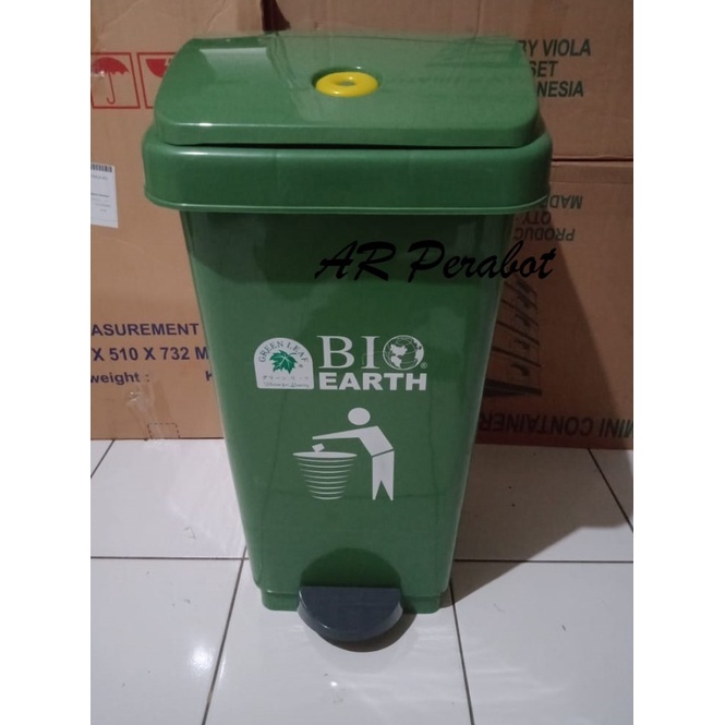 Jual Restok Gan Tempat Sampah Injak Bio Dustbin Green Leaf 50 Liter