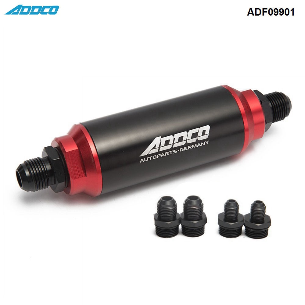 Aeromotive Fuel System 8an Inline Fuel Filter 40 Micron 2in OD Black - 12378