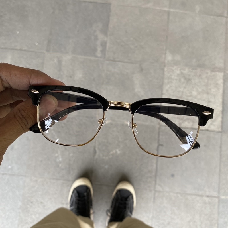 Jual Kacamata Caravan Glasses Black Gold Frame Shopee Indonesia