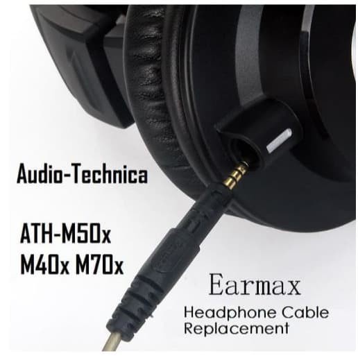 Geekria Gaming Kabel Mit Mikrofon - Kompatibel Mit ATH-M50X, M40X Kopfhörern