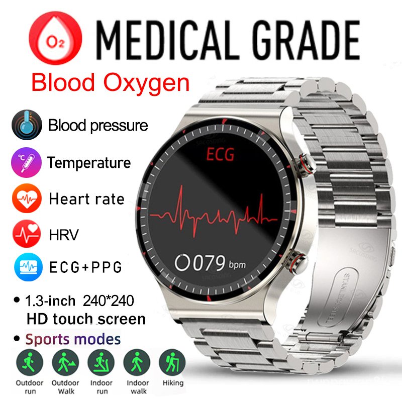 Jual New Medical Grade Smartwatch Health Monitoring Ecg Ppg Smart Watch Men Women Heart Rate