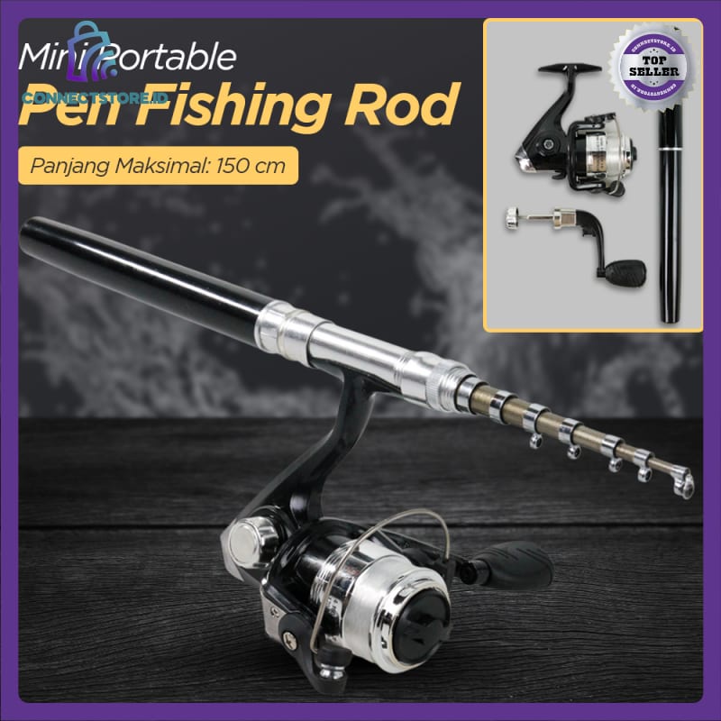 Jual Portable Extreme Pen Fishing Rod Length 1.5M - Hitam
