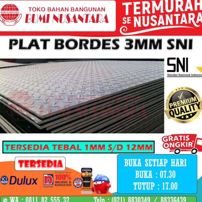 Jual PLAT BORDES 3MM KS PLAT BESI PLAT EZYER PLAT LEMBARAN | Shopee