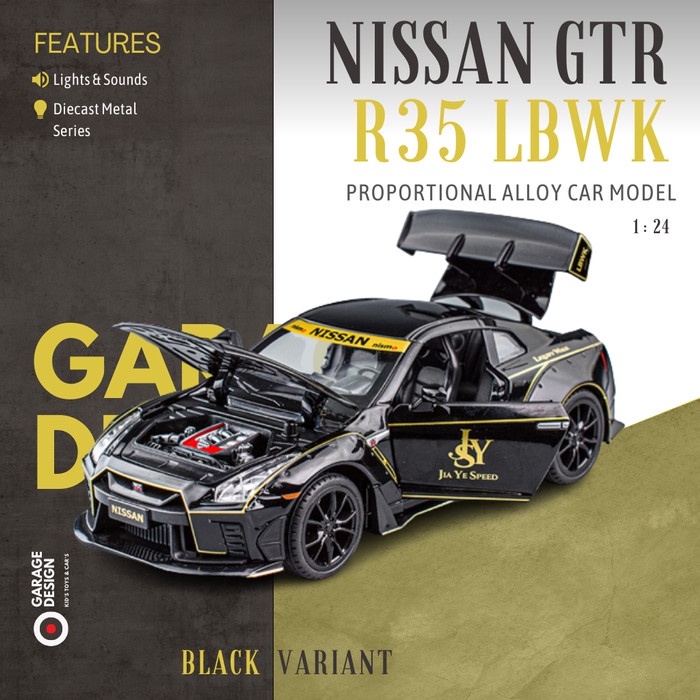 Jual DIECAST MINIATUR MOBIL NISSAN GTR R35 LBWK 1:24 - LIBERTY WALK 1/ ...