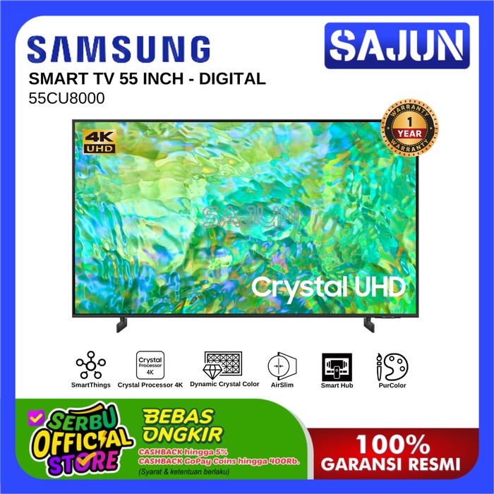 Jual Samsung 55cu8000 Crystal 4k Uhd Smart Tv 55 Inch Ua55cu8000kxxd