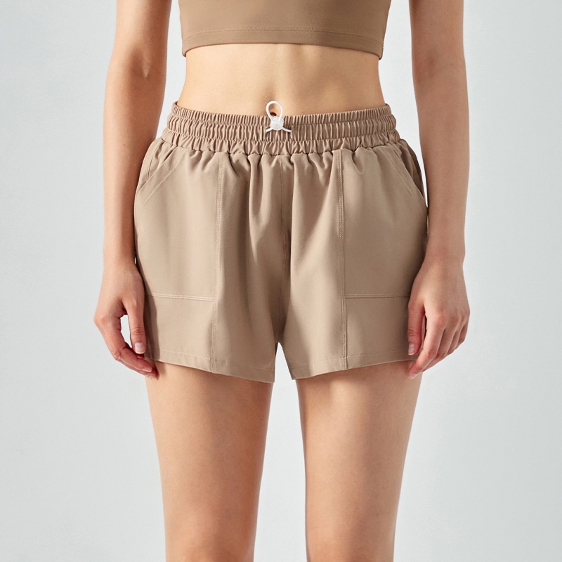 Jual Lululemon new yoga sports shorts drawstring loose fitness