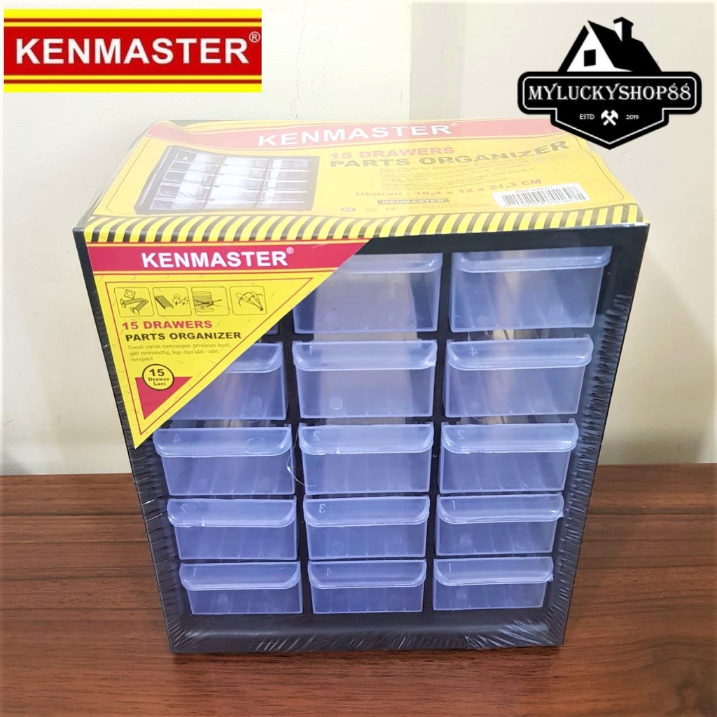Jual Kenmaster Rak Drawer Kotak Susun 15 Slot Part Organizer Laci ...