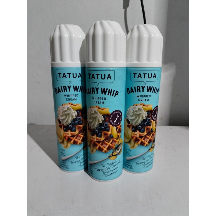 Jual Tatua Whipping Cream Aerosol 400 Gr Dairy Whip Cream Halal Shopee Indonesia