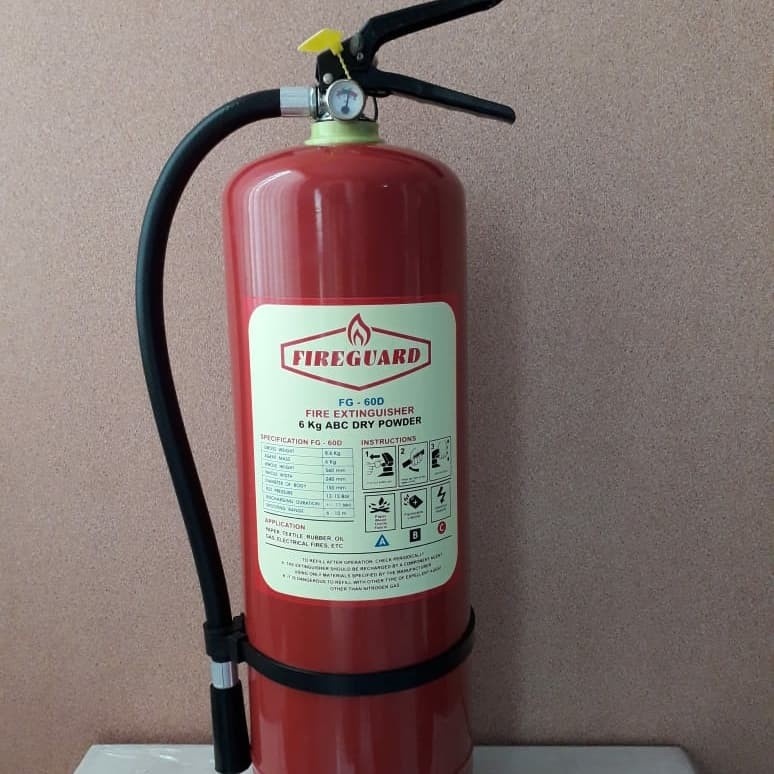 Jual Apar Tabung Pemadam Fire Extinguisher Dry Chemical Fg 60d Merk Fireguard Kapasitas 6kg 