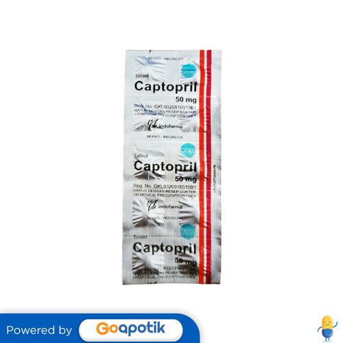 Jual Captopril Indofarma Mg Strip Tablet Shopee Indonesia