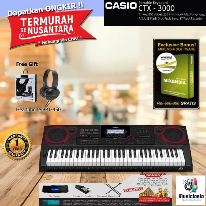 Jual Keyboard Casio Ctx 3000 Stand Ct X3000 Ctx3000 Diatas Psr