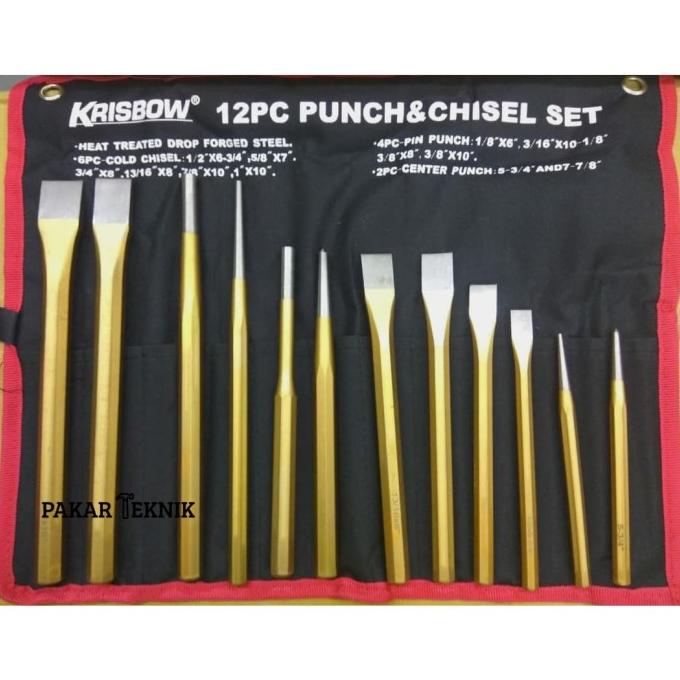 Jual Krisbow Punch and Chisel Set 12 pcs / Alat Pahat Besi | Shopee ...