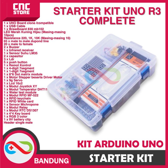 Jual STARTER KIT LENGKAP PAKET BELAJAR ARDUINO UNO R3 DIP | Shopee ...