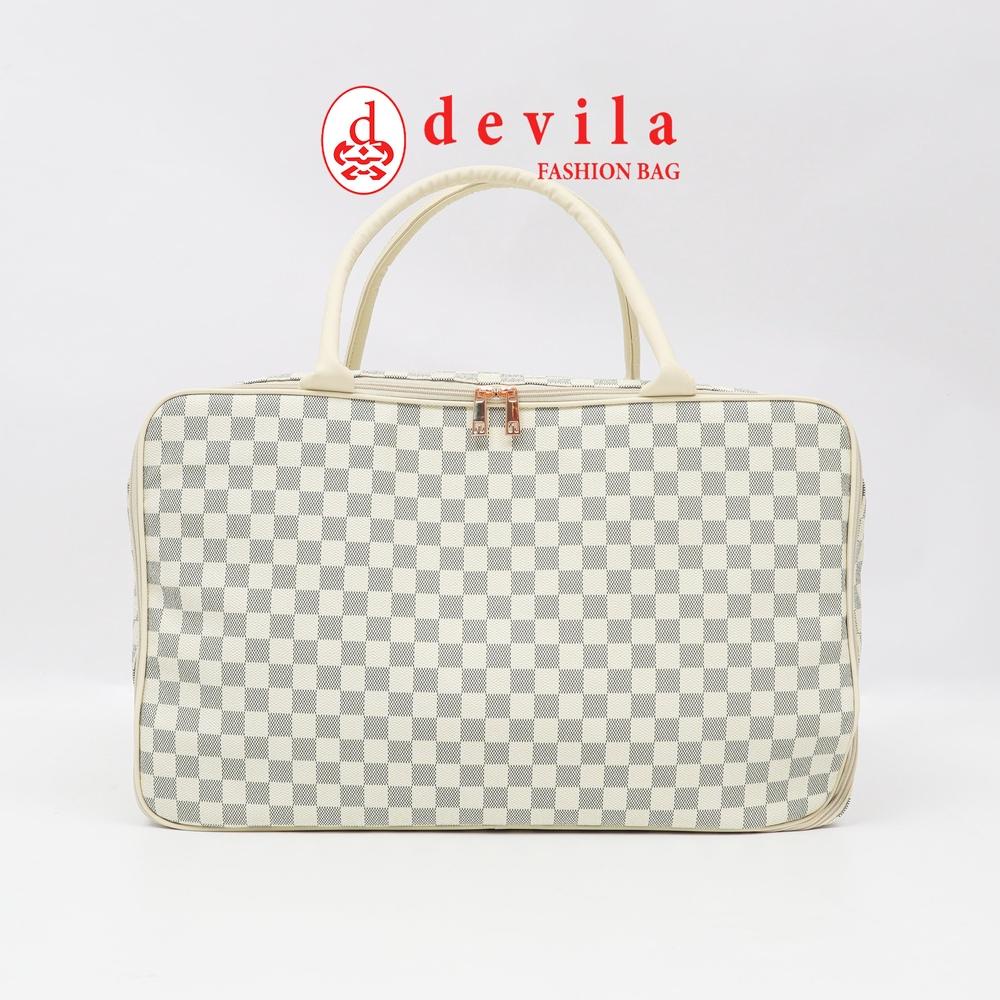 Jual PROMO PREMIUM CREAM BOXES TRAVEL BAG JUMBO SIZE Tas Koper