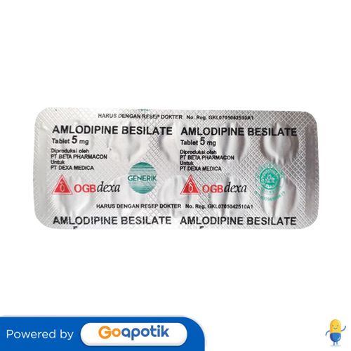 Jual AMLODIPINE BESILATE OGB DEXA MEDICA 5 MG STRIP 10 TABLET | Shopee ...