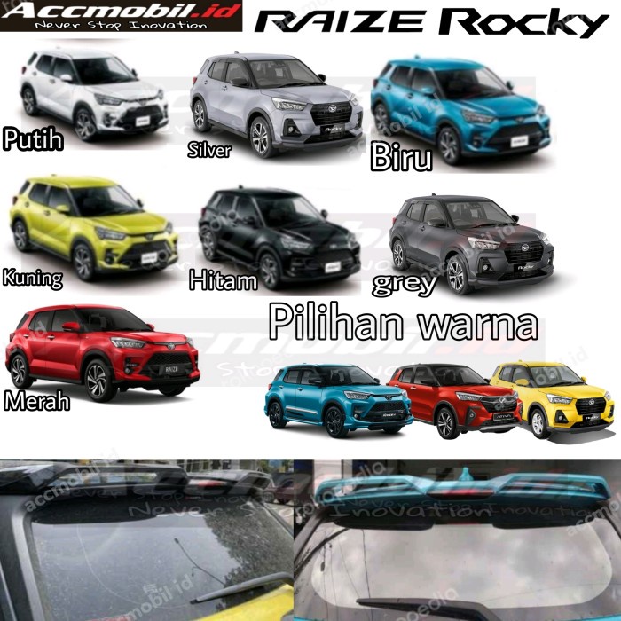 Jual Spoiler Toyota Raize Daihatsu Rocky Ativa Model Sport Abs + Cat ...
