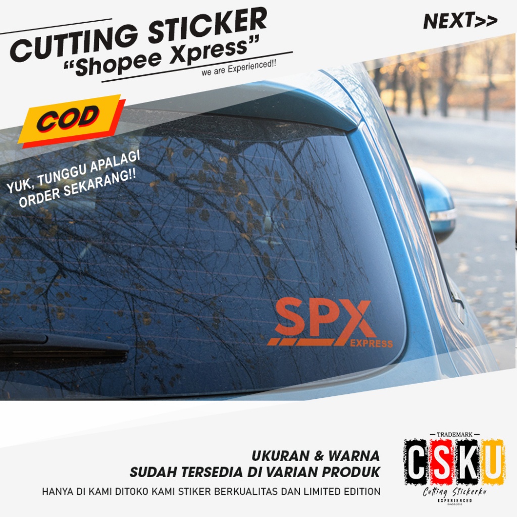 Jual Cutting Sticker SPX Shopee Xpress Logo Variasi Stiker Kurir Motor ...