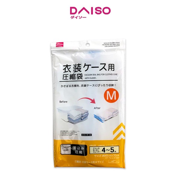 Jual Daiso Vacuum Seal Bag For Clothes Case With Slider 45Cm X 70Cm