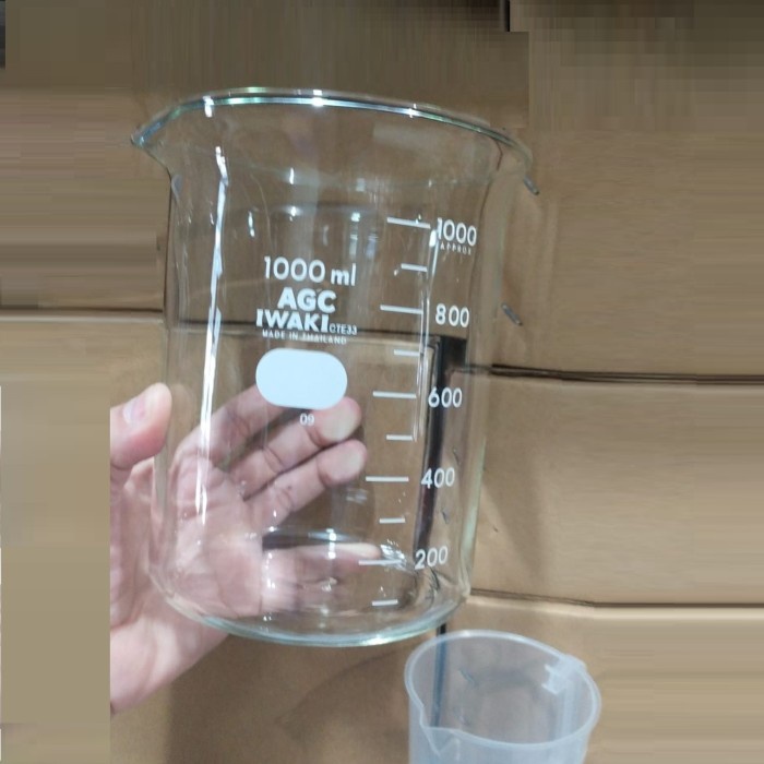 Jual New Beaker Glass 1000 Ml Iwaki Gelas Kimia Gelas Piala Beker Low Form Murah Shopee 7715