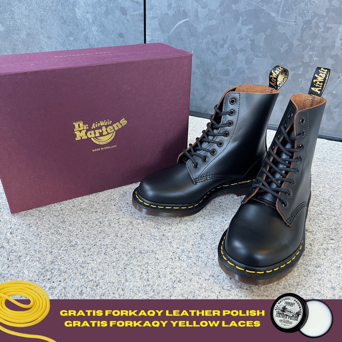 Jual MARTENS VINTAGE 1460 BLACK QUILON MADE IN ENGLAND VINTAGE