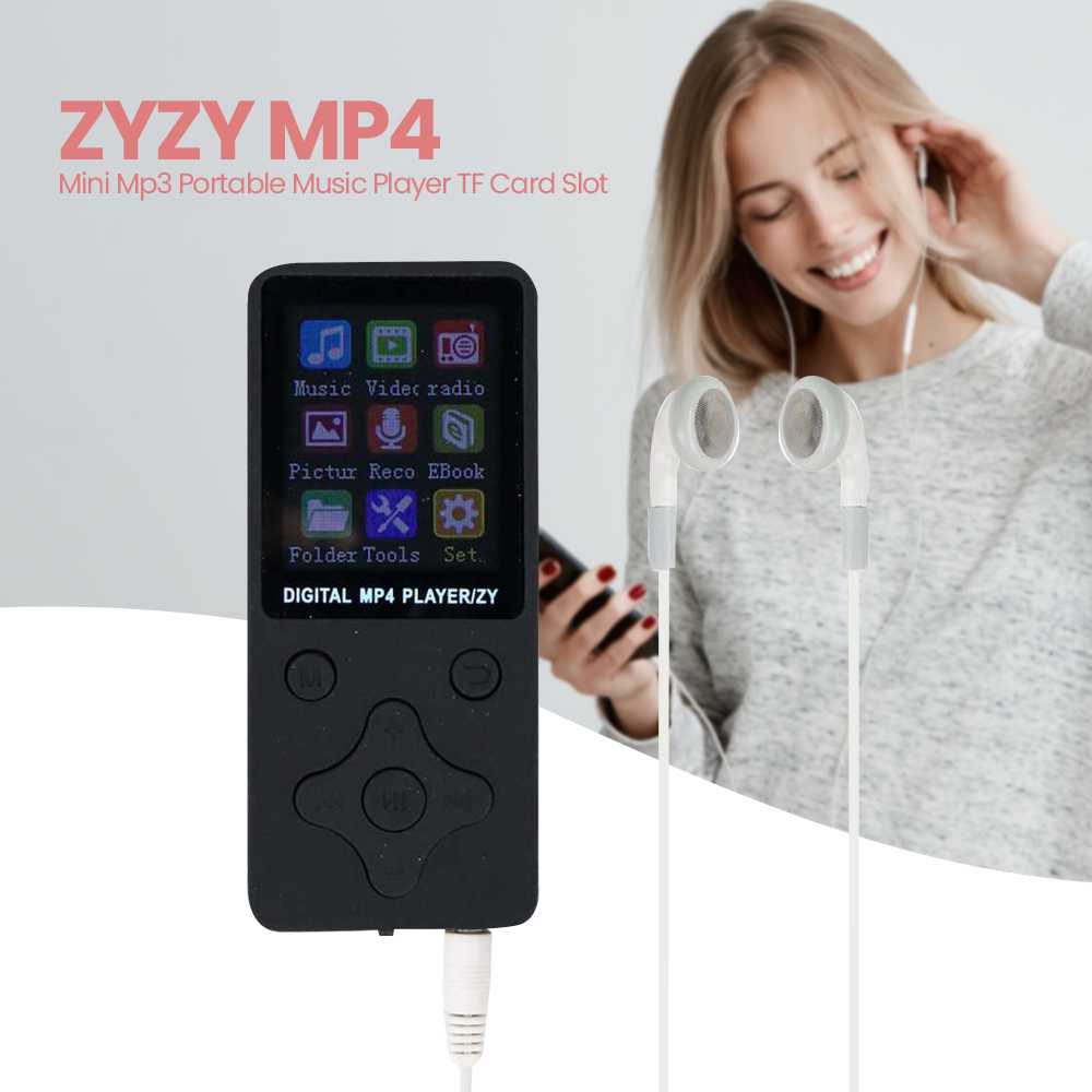 Jual ZYZY MP4 Player Mini Mp3 Portable Music Player TF Card Slot T1