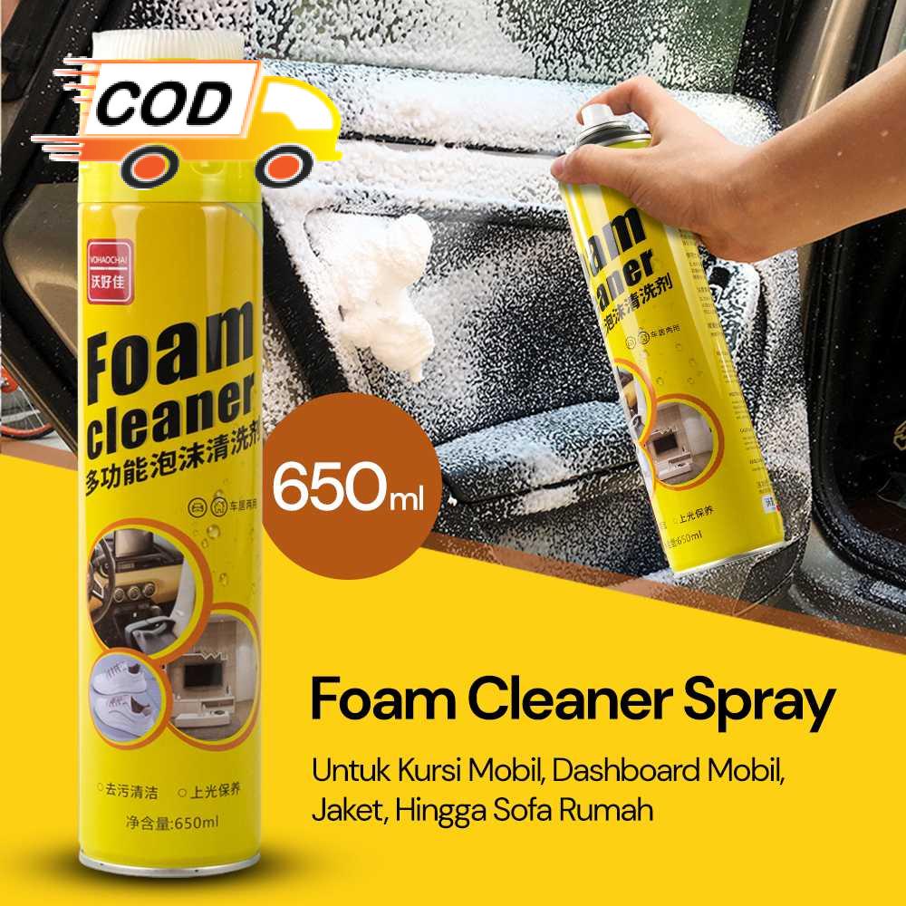 Jual Cairan Busa Pembersih Interior Mobil 650 Ml Foam Cleaner Spray Car ...