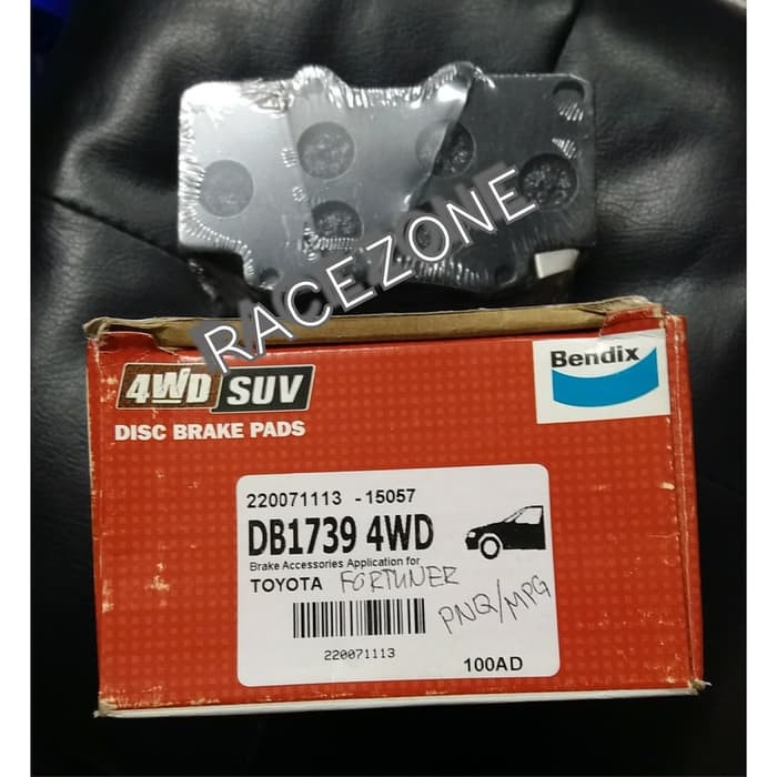 Jual KAMPAS REM / BRAKE PAD BENDIX 4WD TOYOTA FORTUNER NON VNT DB 1739 ...