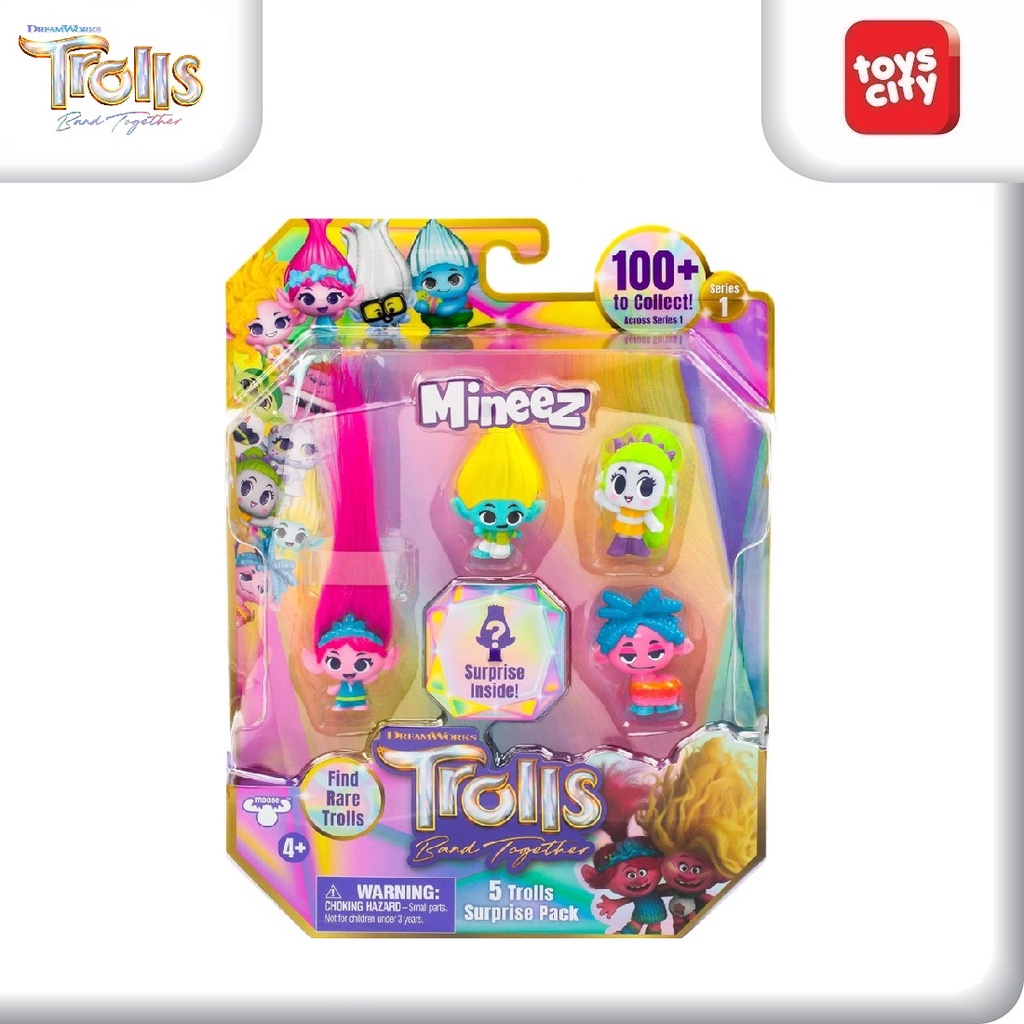 Jual DreamWorks Trolls Band Together Mineez 5 Pack, Multicolor - Random ...