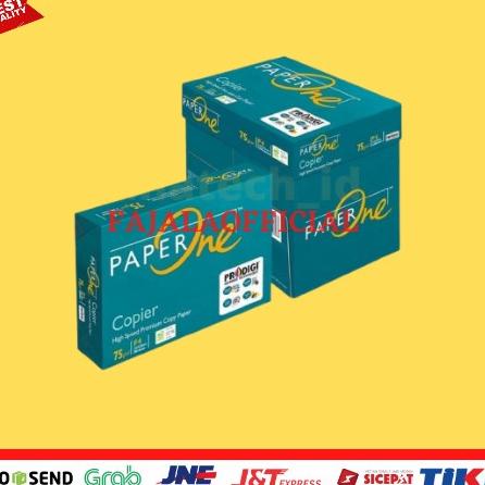 Jual Kertas hvs a4 75gr paper one / Kertas Fotocopy Harga 1 dus isi 5