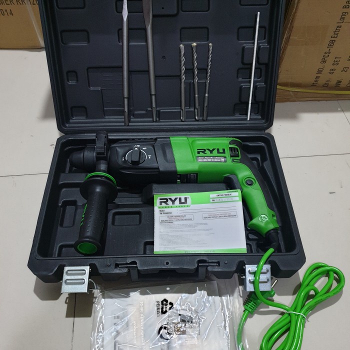 Jual MESIN BOR BETON BOBOK SDS PLUS RYU RRH-26 / ROTARY HAMMER RYU ...