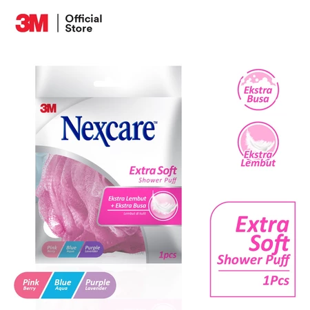 3M Nexcare Bubble Shower Puff jaring 3D untuk kulit sensitif