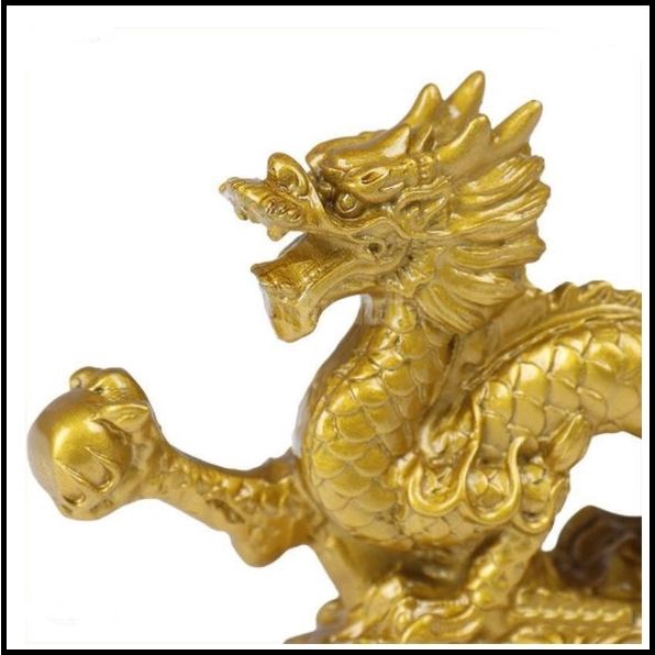 Jual TERMURAH PATUNG NAGA EMAS CHINESSE GOLD LAMBANG KEMAKMURAN DAN