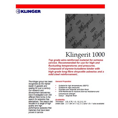 Jual Packing Gasket Klingerit 1000 ASLI ORIGINAL Tbl 6MM best | Shopee ...