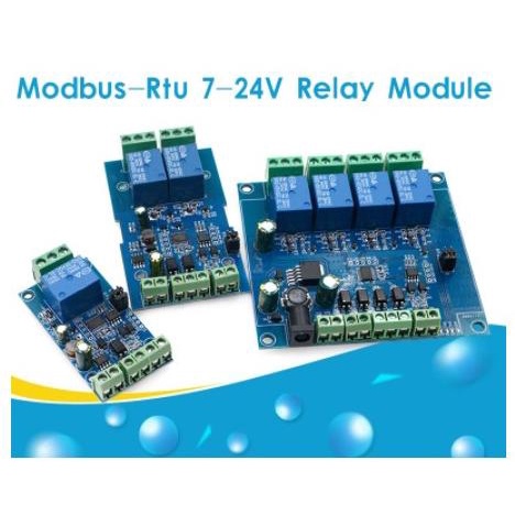Jual COD!! Modbus RTU 1/2/4 Channel 7-24V Relay Module Switch Modbus ...