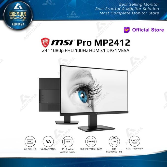 Jual Monitor Led Msi Pro Mp P Fhd Hz Hdmix Dpx Vesa Shopee Indonesia