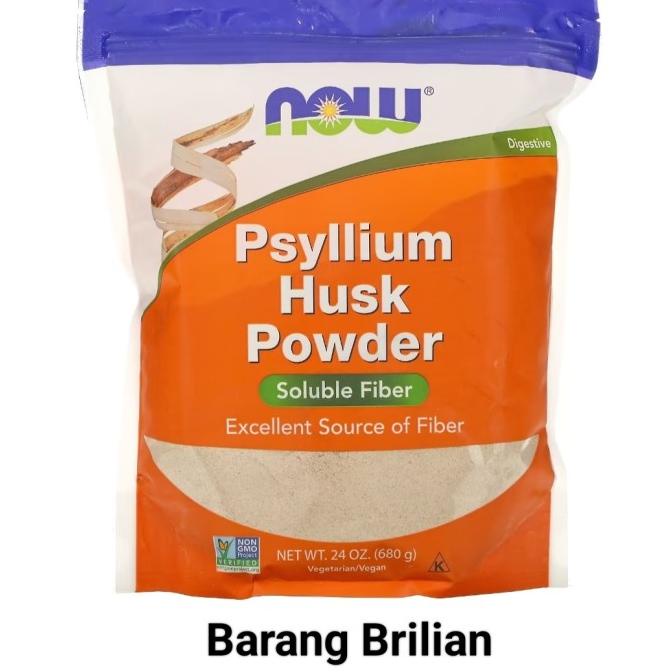 Jual hqu Now Foods Psyllium husks powder soluble fiber 16 oz 454 gram ...