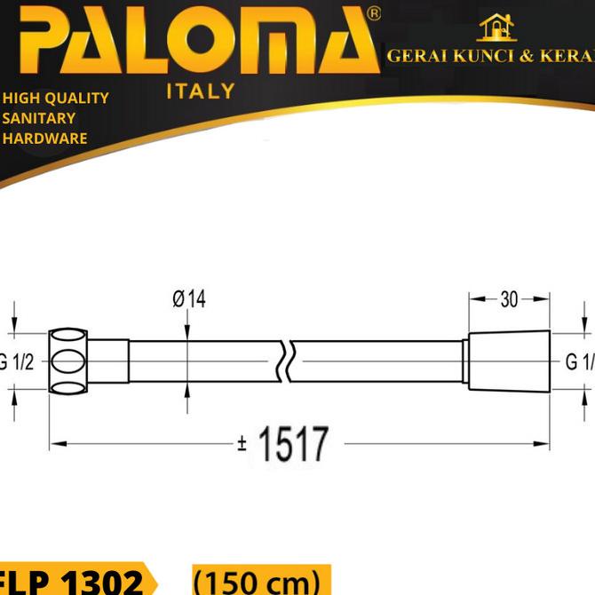 Jual Paloma Pvc Flexible Hose Flp Selang Shower Mm Atau Cm