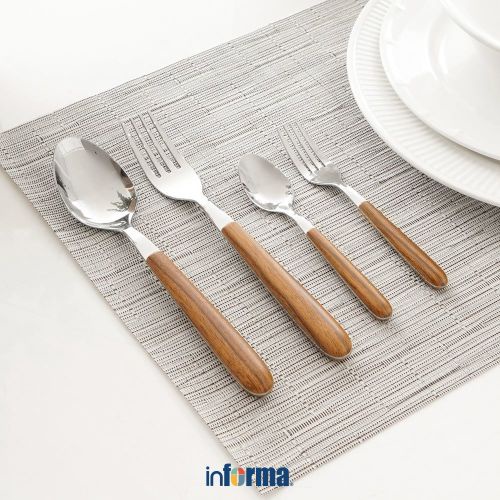 Jual Informa Appetite Set Pcs Alat Makan Klasik Cokelat Set Sendok Garpu Makan Spoon Fork