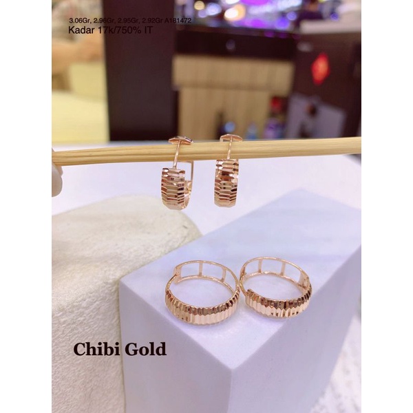 Jual CHIBIGOLD - Anting GIPSY ITALY Bulat ukir emas 750 kadar 17k ...